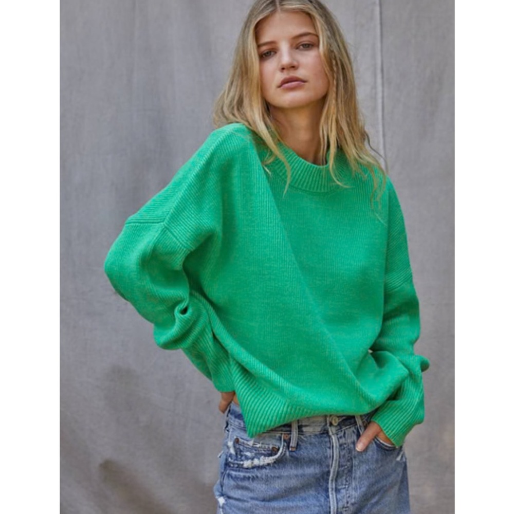 By Together Small Green Oversized Sweater